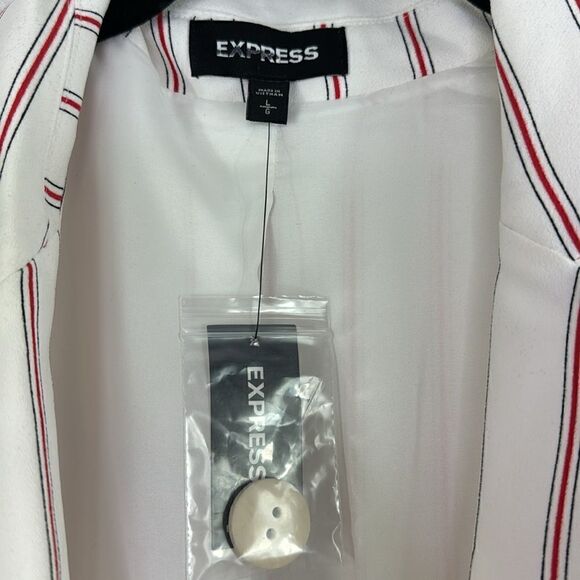 Express Pin Stripe Blazer Vest L - Picture 3 of 5